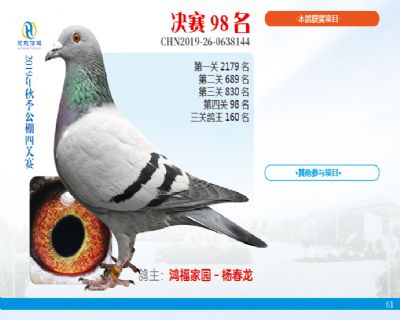 威力慧能决赛98名