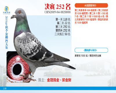 威力慧能决赛252名
