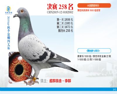 威力慧能决赛258名