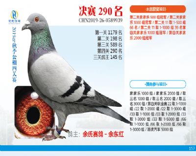威力慧能决赛290名