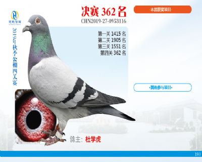 威力慧能决赛362名