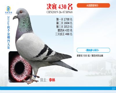 威力慧能决赛430名
