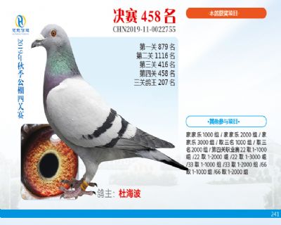 威力慧能决赛458名