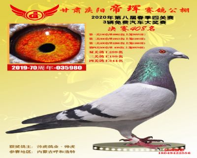 甘肃帝珲决赛408名