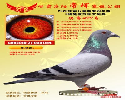 甘肃帝珲决赛499名