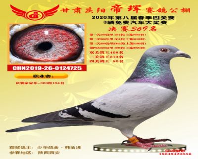 甘肃帝珲决赛369名