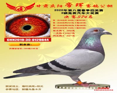 甘肃帝珲决赛374名