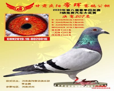 甘肃帝珲决赛207名