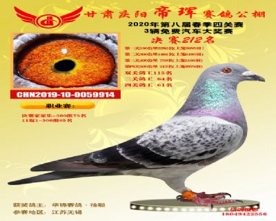 甘肃帝珲决赛212名