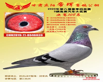 甘肅帝琿決賽108名