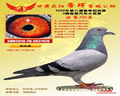 甘肅帝琿決賽110名