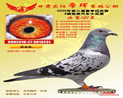甘肅帝琿決賽121名