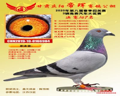 甘肅帝琿決賽167名