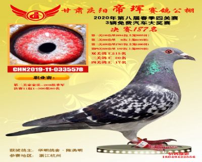 甘肅帝琿決賽187名