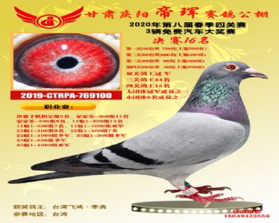 甘肃帝珲决赛16名