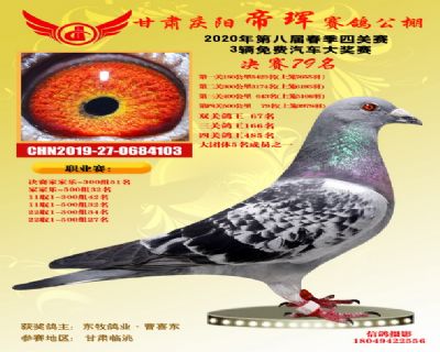 甘肃帝珲决赛79名