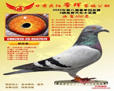 甘肃帝珲决赛100名