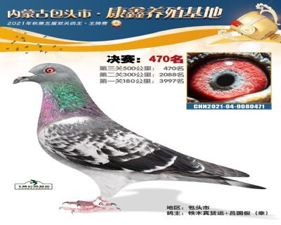 包頭康鑫決賽470名
