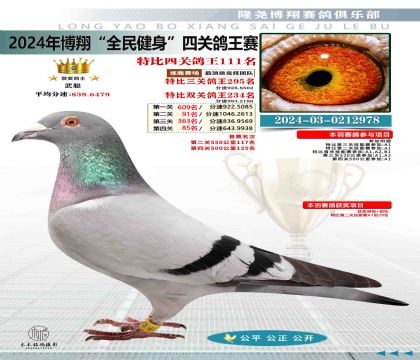 特比四關(guān)鴿王111名