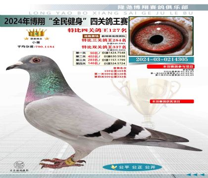 特比四關(guān)鴿王127名
