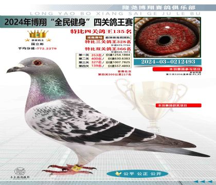 特比四關(guān)鴿王135名