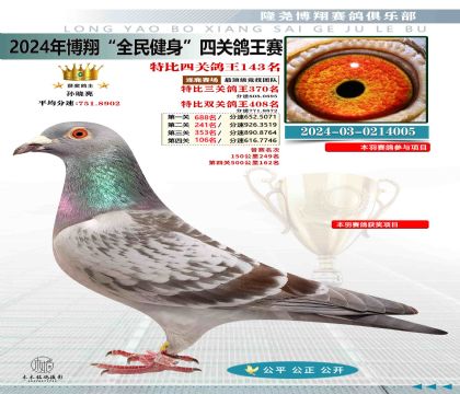 特比四關(guān)鴿王143名