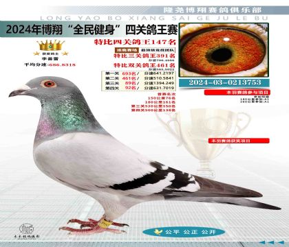 特比四關(guān)鴿王147名