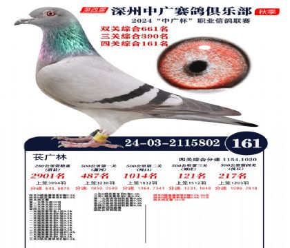 中廣杯161名