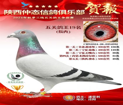 院內(nèi)五關(guān)鴿王19名