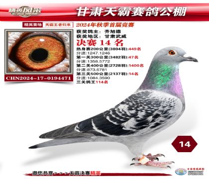 甘肅天霸決賽14名