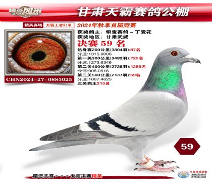 甘肅天霸決賽59名