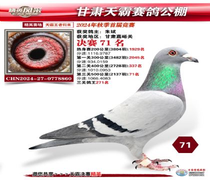 甘肅天霸決賽71名