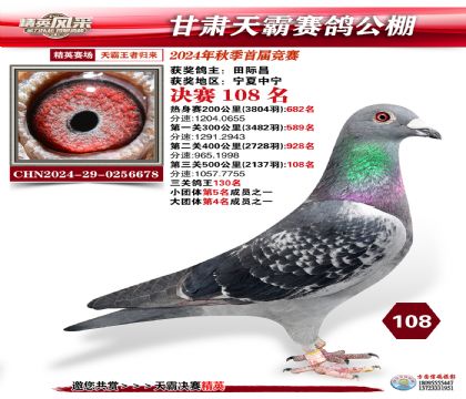 甘肅天霸決賽108名