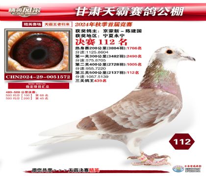 甘肅天霸決賽112名