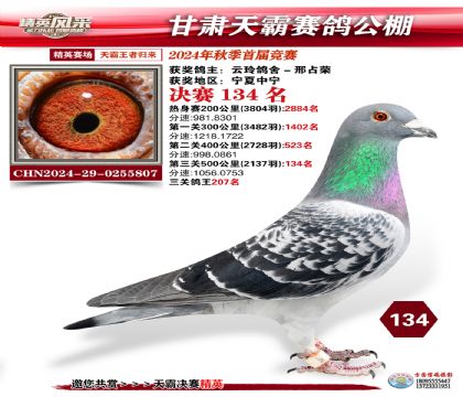 甘肅天霸決賽134名
