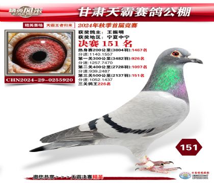 甘肅天霸決賽151名