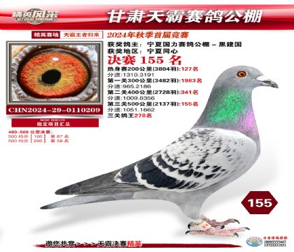 甘肅天霸決賽155名
