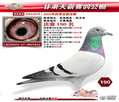甘肅天霸決賽190名