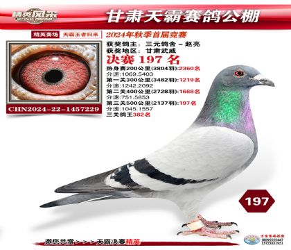 甘肅天霸決賽197名