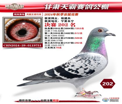 甘肅天霸決賽202名