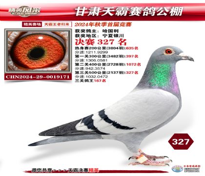 甘肅天霸決賽327名
