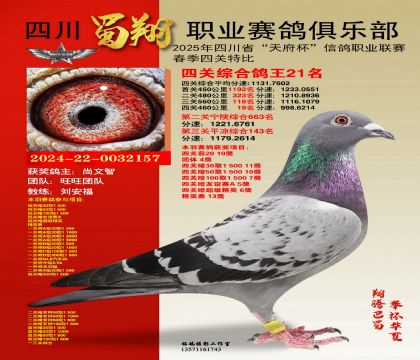 四川蜀翔四關(guān)鴿王21名