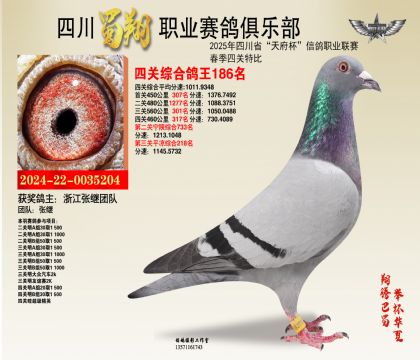 四川蜀翔四關(guān)鴿王186名
