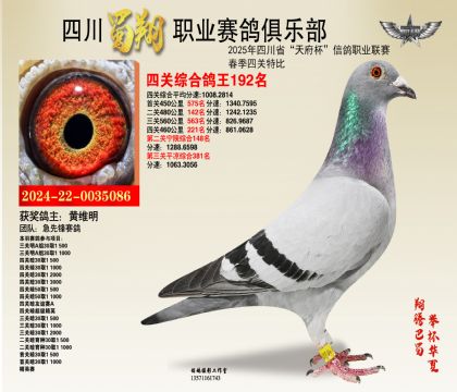 四川蜀翔四關(guān)鴿王192名