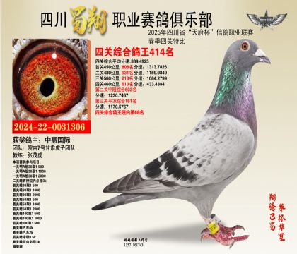 四川蜀翔四關(guān)鴿王414名