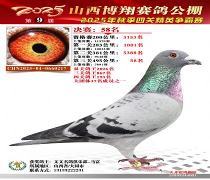 山西博翔决赛58名