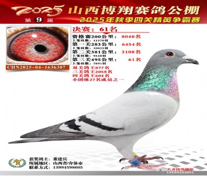 山西博翔决赛61名