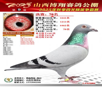 山西博翔决赛70名