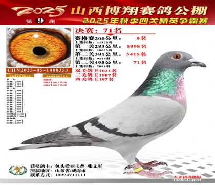 山西博翔决赛71名