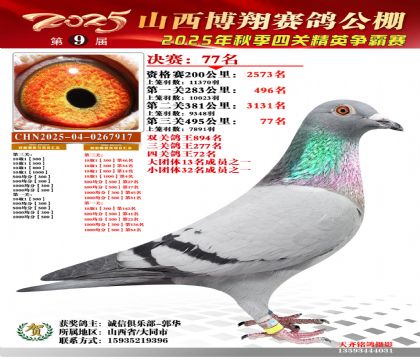 山西博翔决赛77名